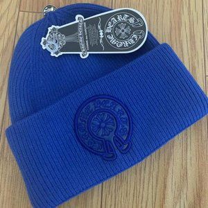 CHROME HEARTS CHPlus Horseshoe Knit hat cotton Blue